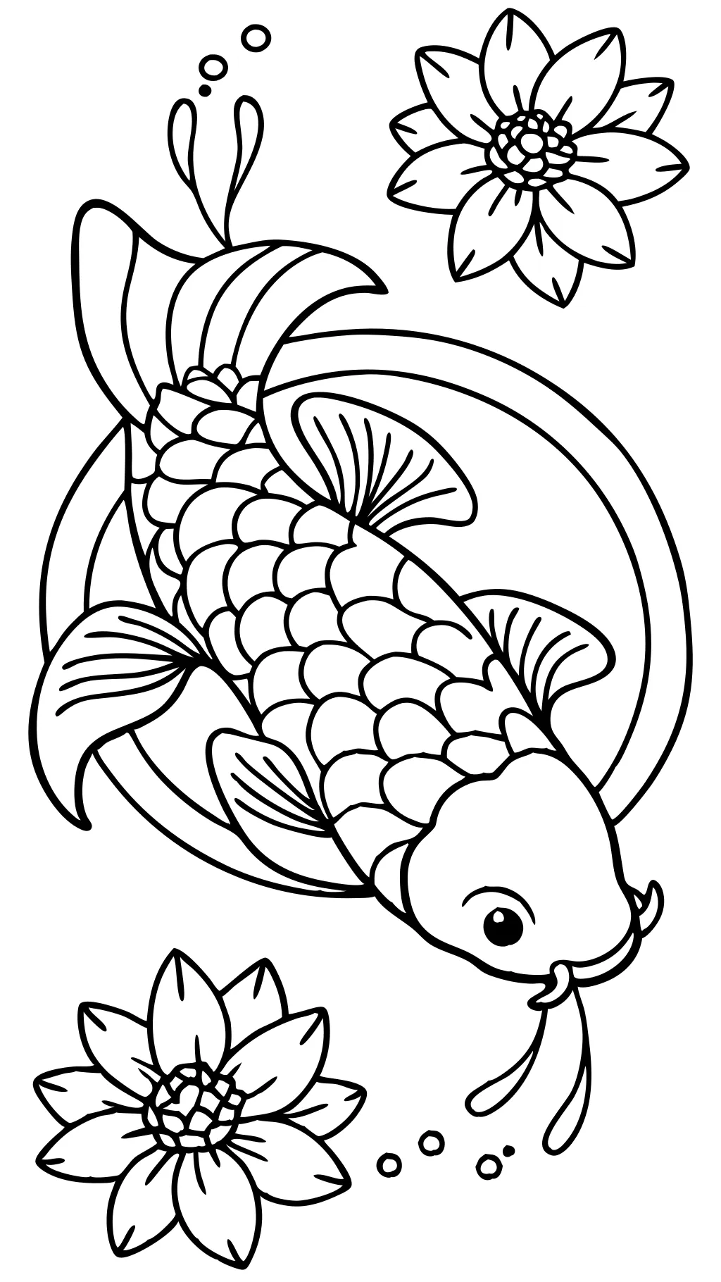 coloring pages koi fish